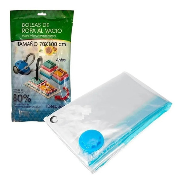 Set X 6 Unidades Bolsa Para Guardar Ropa Al Vacio 70x100 Cm 0