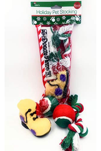 Calcetín Navideño Para Perros. Paquete De Juguete De Periódi 0