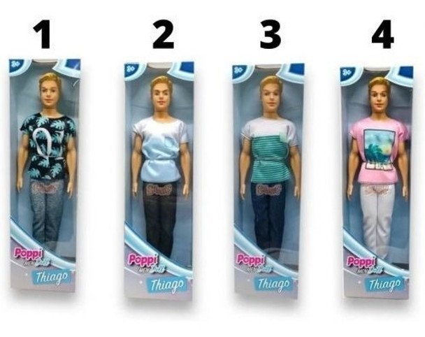 Muñeco Articulado Thiago 30cm Papa Kiara Muñeca Poppi Byp 0