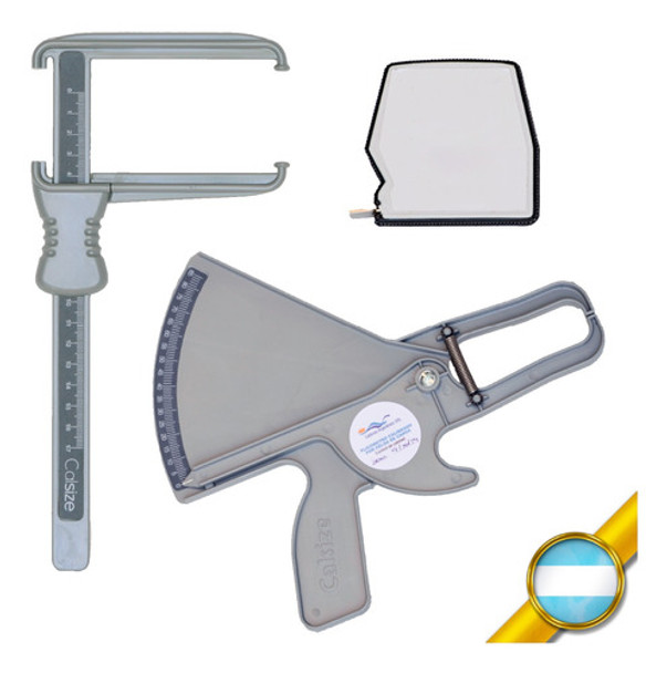 Kit Básico Calsize: Plicómetro + Calibre Oseo + Cinta Metal. 0