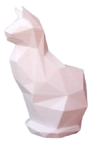 Maceta Gato Low Poly Modelo Chico Para Suculenta 0