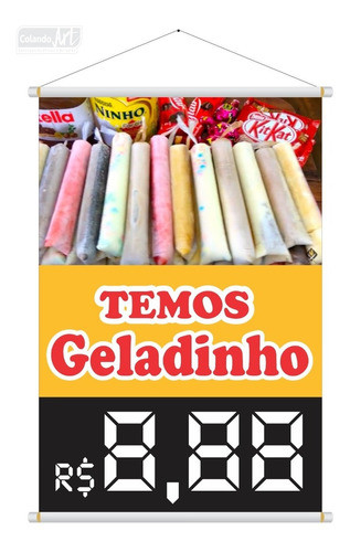 Banner Temos Geladinho 70x50cm 0