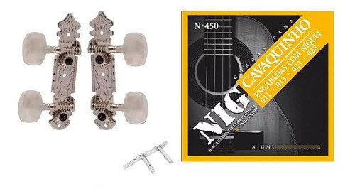 Tarraxa P/ Cavaco Pino Fino Cromada Standard Deval + Cordas 0