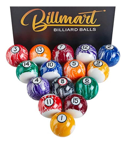 Billmart Juego De 16 Bolas De Billar Para Mesa De 0