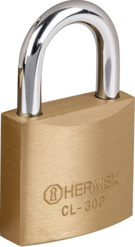 Candado De Bronce 30mm Cilindro Bronce 2 Llaves Hermex Basic 0
