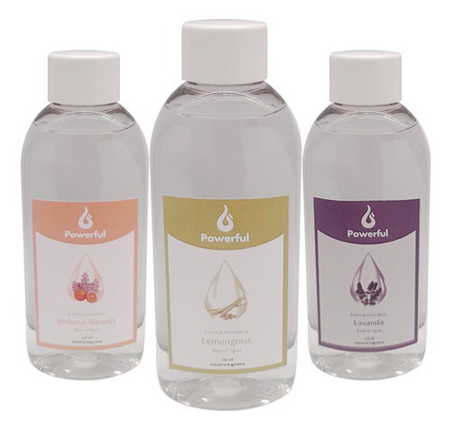 Kit 3 Esencias Al Agua 125ml  P/ Humidificador Aromatizador 0