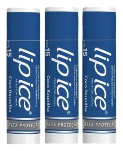 Lip Ice Kit C/3 Protetor Labial Coco Baunilha Fps15 Val12/24 0