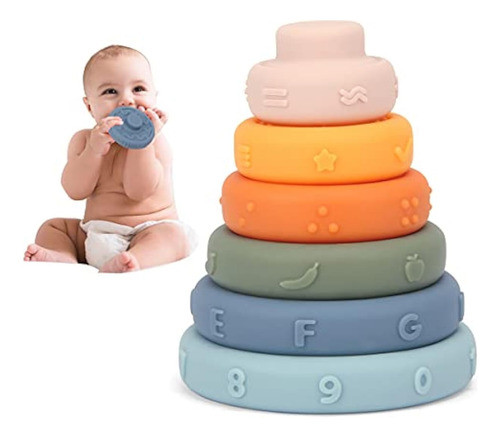 Tuivesafu 6 Anillos Apilables Para Bebés, 0