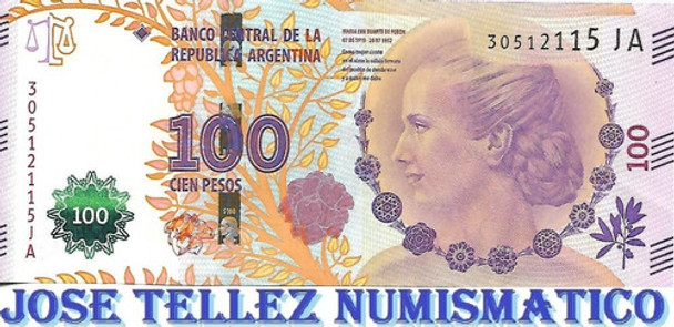 Bottero 4344 $100 Evita Serie Ja Fil. 1 Ex+ Palermo 0