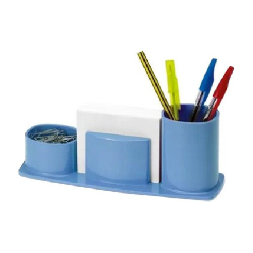 Organizador De Escritorio Acrilico Azul Solido Acrimet 0