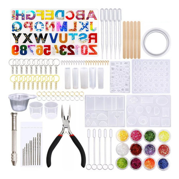 Molde Diy De Resina Epóxi De Silicone Alphabet 477 Unidades 0