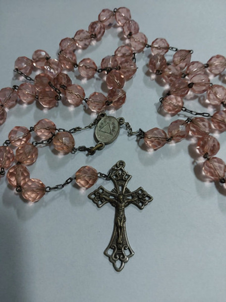 Rosario De Cristal De Roca- Antiguo- 0