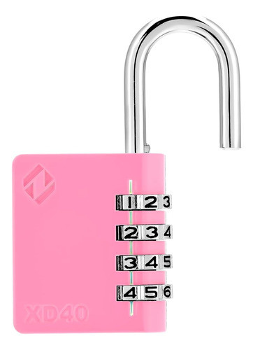 Candado D/combinación 4 Dígitos Zarker Xd40/pink/1uni 0