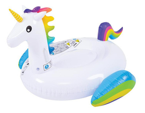 Boia Piscina Inflável Unicórnio 132x110x78cm 0