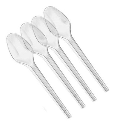 Colher Sobremesa Cristal - 200 Un- Descartáveis Já 0