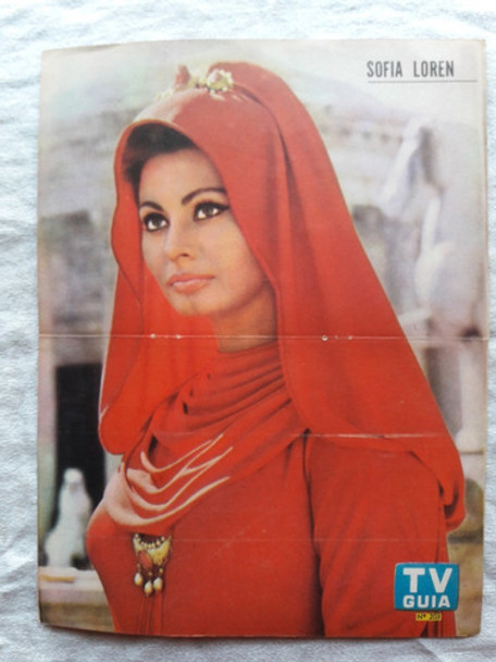 Sofia Loren - Poster Original De Revista Tv Guia N° 203 0