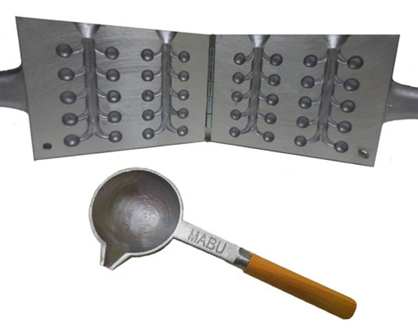 Molde Para Hacer Municiones 9mm Esféricas + Cuchara Vertedor 0