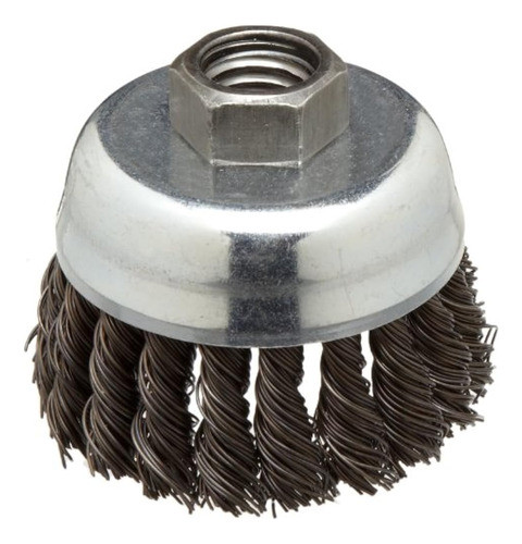 Weiler Vortex Pro Wire Cup Cepillo Orificio Roscado Acero Al 0