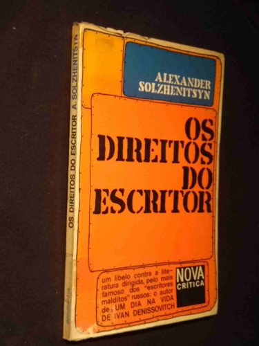 Os Direitos Do Escritor De Alexander Solzhenitsyn Pela Do... 0