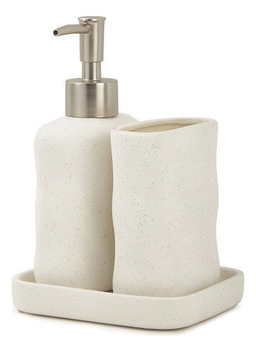 Kit 3 Peças Para Banheiro Em Cerâmica 18403 Mart 0