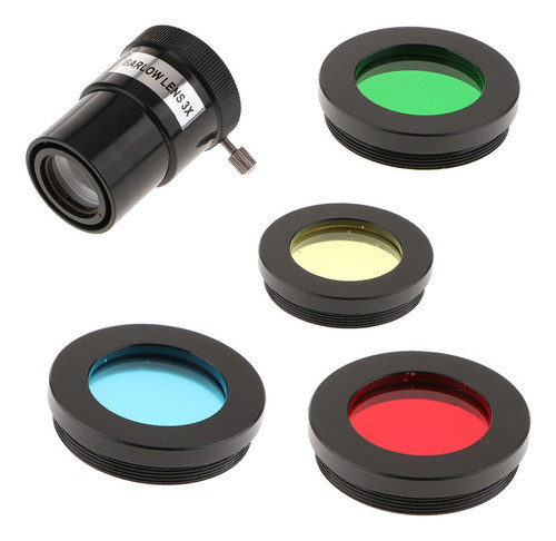 ! Conjunto De Telescópio De Lentes Barlow De 1,25 Polegadas 0
