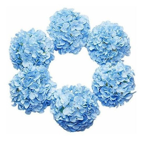 Hortensias Artificiales X6u - Diametro 22cm - Celeste 0