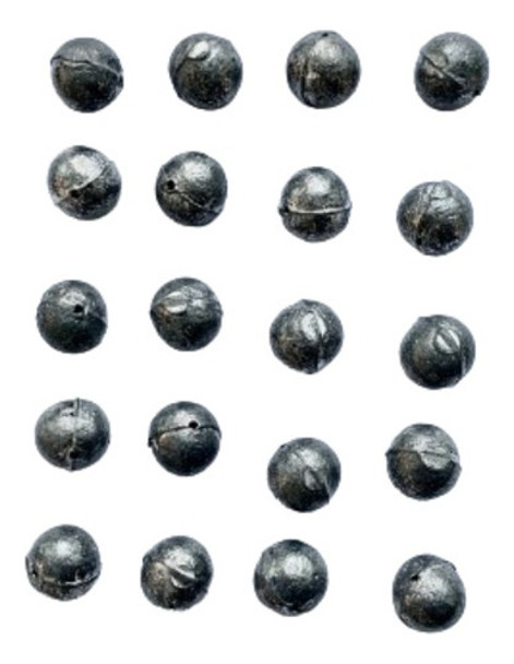 Plomada Pasante Redonda 20gr Gramos X 20 Unidades. Pesca 0