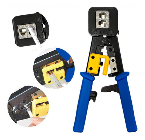 Alicate Rede Crimpagem Cabo Conector Rj45 Passagem Ez Crimp 0