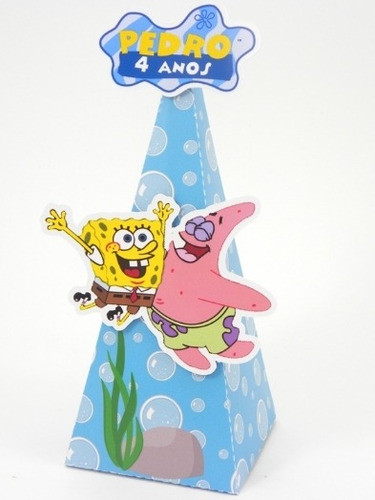 6 Cajitas Pirámide De Bob Esponja 0