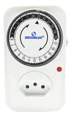 Temporizador Timer Analógico Bivolt 10a Para Tomada 24 Horas 0