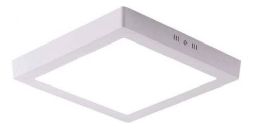 Plafón Cuadrado Led Adosar 12w - Luz Cálida 0