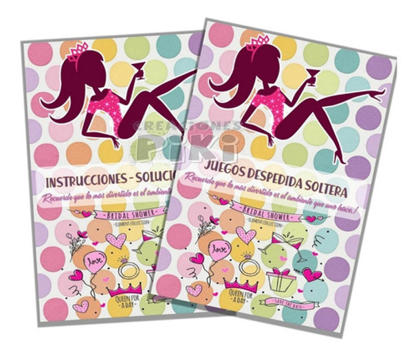 Kit 5 Juegos Despedida Soltera Incluye Instrucciones 0