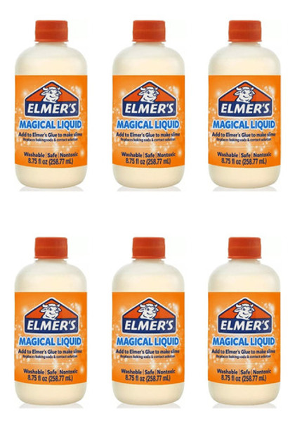 6 Elmers Slime Líquido Mágico Activador De Slime 0
