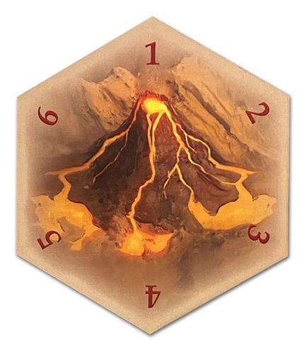 Pieza Para Catan Hexagonal Volcán Nueva Regla Cambio 0