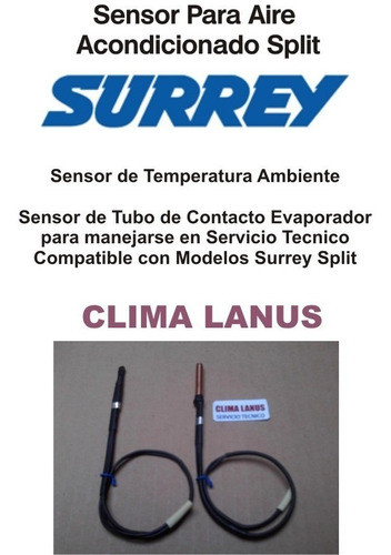 Sensor Termistor Aire Acondicionado Split Surrey 2 Unidades 0