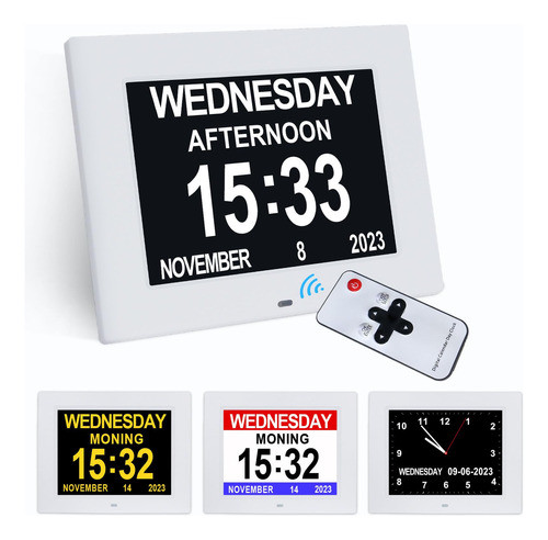 Tsitsc Reloj De Demencia Con Control Remoto  Calendario Dig 0