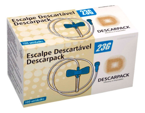 Escalpe Descartável 23g Descarpack Caixa Com 100 0
