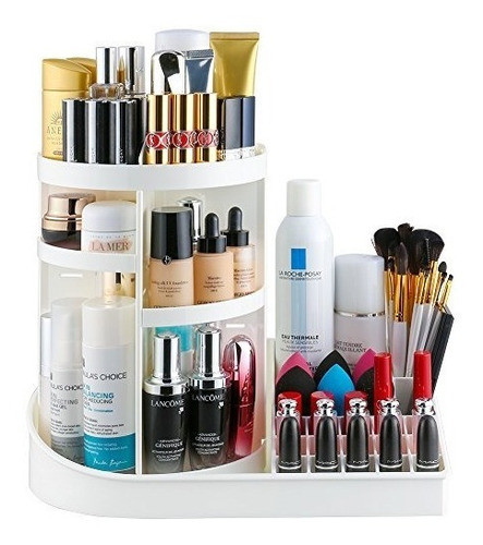 Jerrybox 360 ° Organizador De Maquillaje Giratorio Con 18 Co 0
