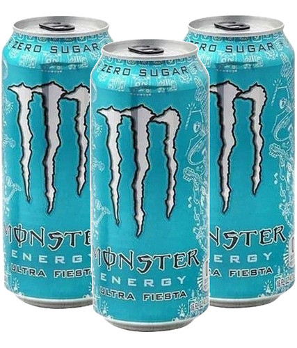 Kit 3 Energético Monster Ultra Fiesta Mango Importado 500ml 0
