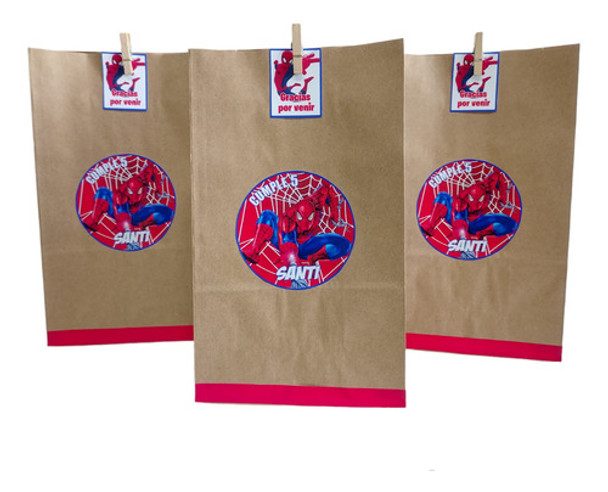 Bolsitas Hombre Araña Cumpleaños Sorpresitas 0