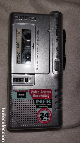 Grabadora De Periodista Aiwa Modelo Tp M140 Microcassette 0