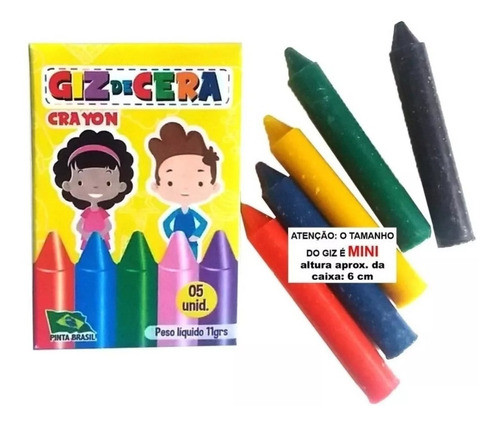 15 Cxs Giz De Cera Mini Lembrancinha Brinde Festa Atacado 0