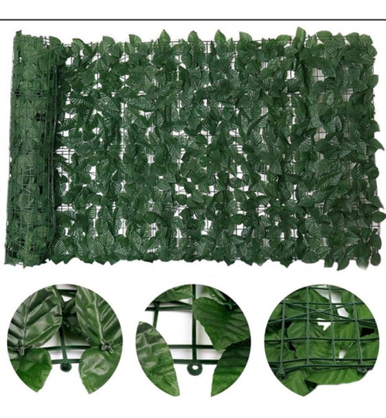 6 Muro Inglês Jardim Vertical Artificial 2x1 Metros Ficus 0