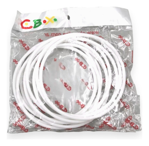 Argolla Plastica Blanca De 16 Cm X 10 Unidades Cbx 0