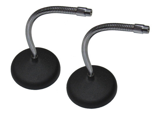 Combo 2 Pie Soporte De Mesa P/microfono Cuello Flexible Prem 0