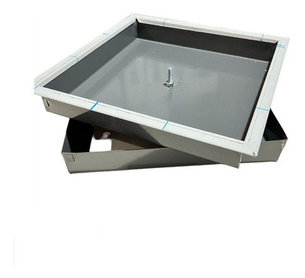 Tapa Cámara Séptica Reforzada 40x40 Cm De Chapa Ac.inox 0