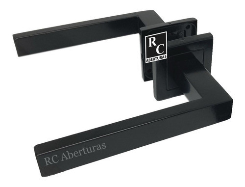 Pestillo Negro Rectangular Con Bocallave A Juego De Regalo 0