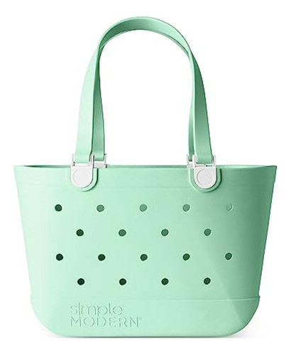 Simple Modern Bolsa De Playa De Goma, -retro Mint, 0