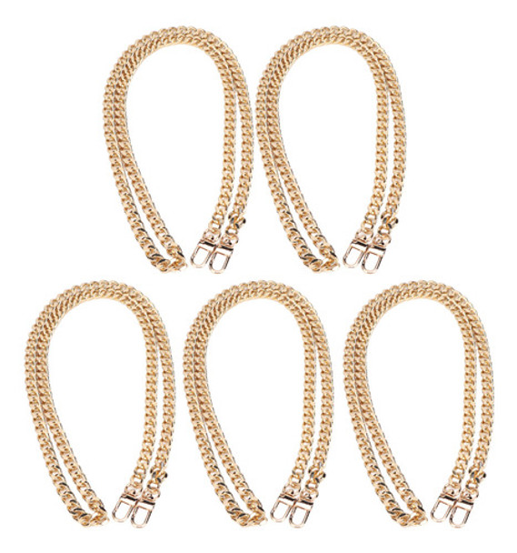 Correntes De Metal Dourado, 5 Peças, Corrente De Joias Elega 0 Correntes De Metal Dourado, 5 Peças, Corrente De Joias Elega 0
