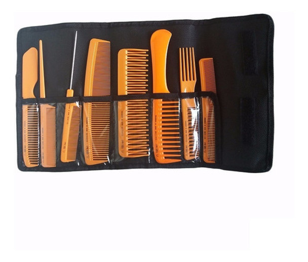 Set Cartuchera Con 8 Peines Profesionales. Varios Colores. 0